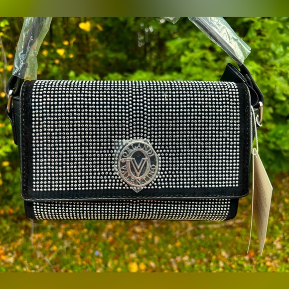 Valentino Orlandi Black and Silver Shoulder Bag - Picture 1 of 14